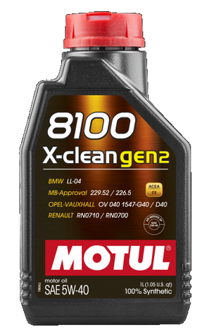 Моторное масло Motul 8100 X-clean gen2 5W40 1 л 109761 фото