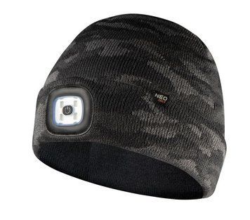 Шапка з LED-ліхтариком двошарова CAMO URBAN (USB-зарядка) 81-632 фото