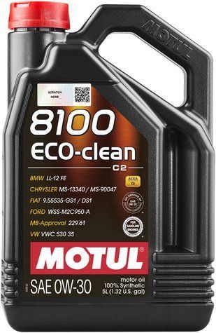 Моторна олива Motul 8100 Eco-Clean 0W-30, 5л. 102889 фото